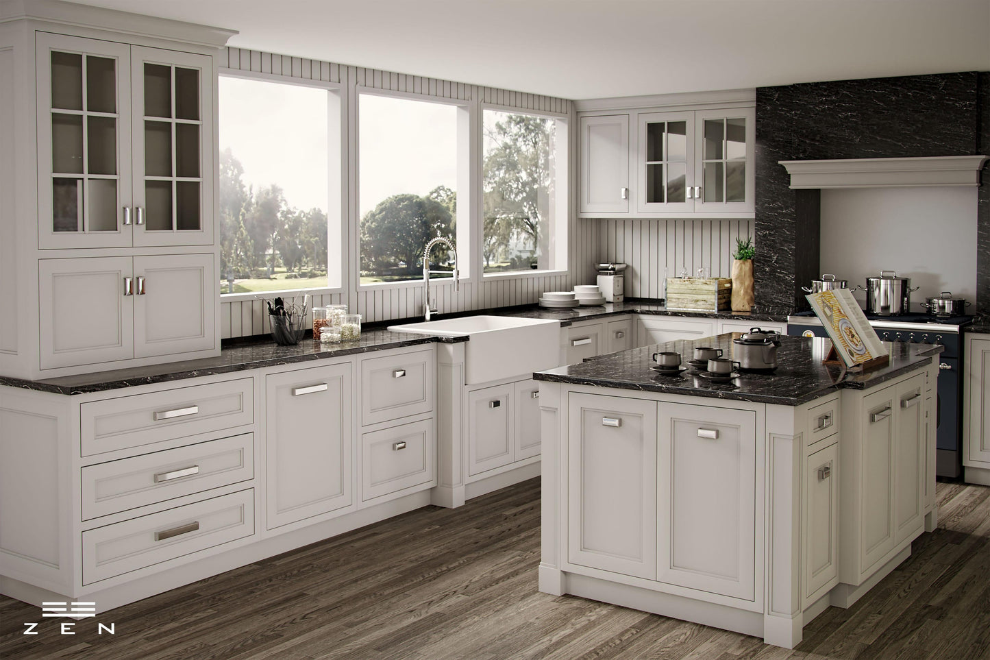 CRETA PULL Centers 2 1-2" Brushed Nickel - Solua Inc