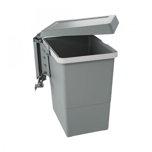 SWING 2.0 Door/ Side Mounted Swing-Out Waste Bin for 16" Width Min Door Opening Gray - Solua Inc