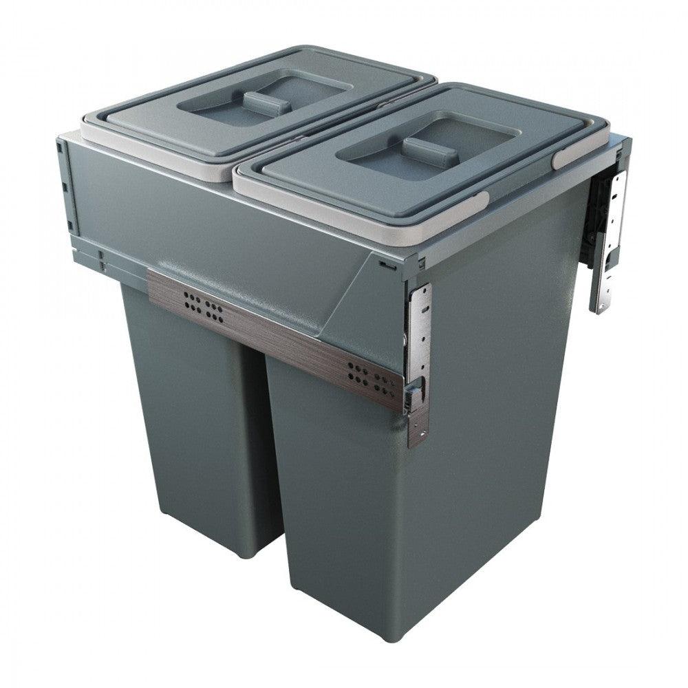 Block 2.0 Top Mount Waste Bin Pull-Out Gray - Solua Inc