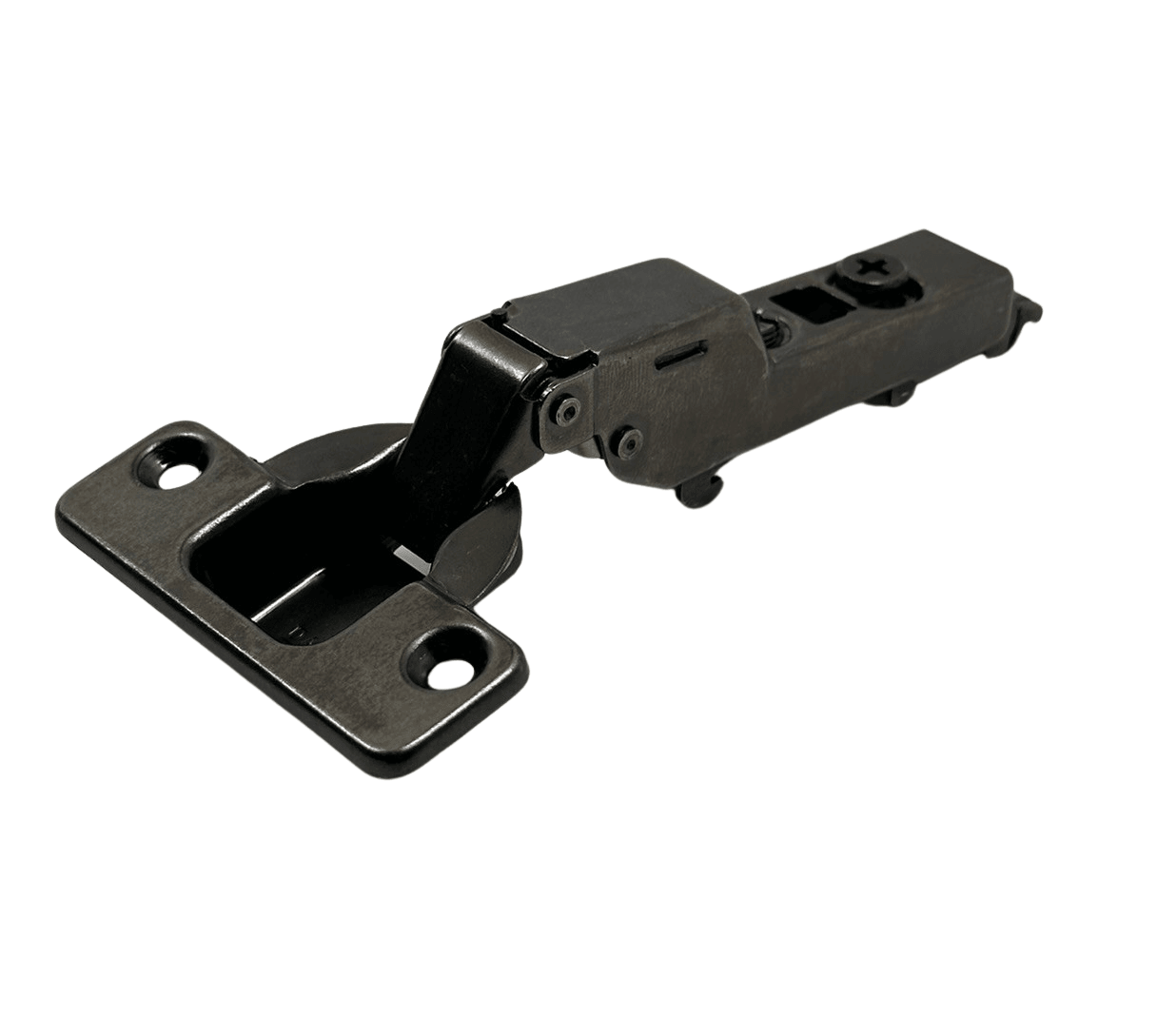 Cabinet Door Hinge Anthracite 105° Frameless Soft Close 3D Clip On - Solua Inc