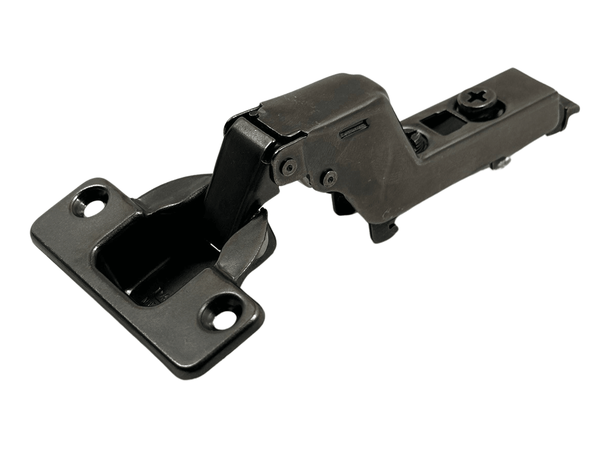 Cabinet Door Hinge Anthracite 105° Frameless Soft Close 3D Clip On - Solua Inc