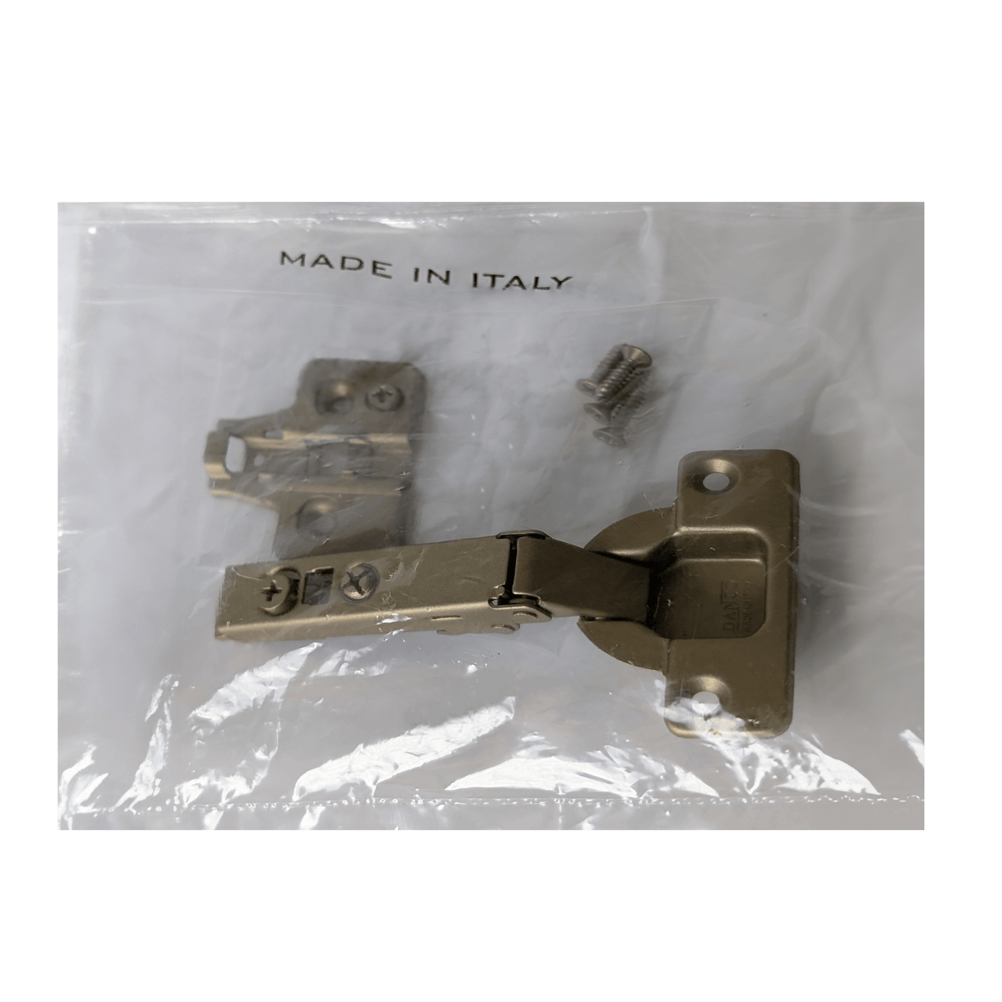 European Concealed Cabinet Door Hinge Matte Gold Kit 105° Frameless Soft Close Clip On 3D Mounting Plate and Screws - Solua Inc