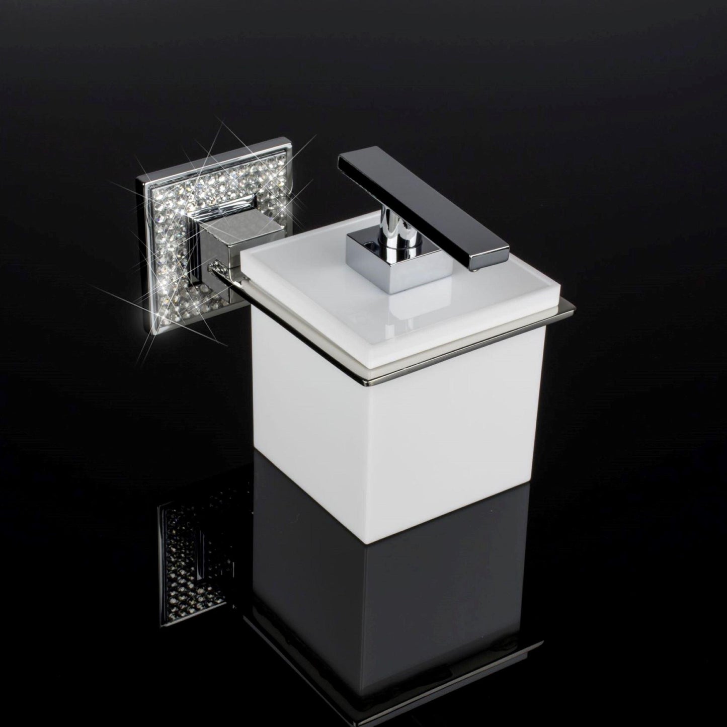 DIAMOND SWAROVSKI WALL SOAP LOTION GEL SANITIZER DISPENSER - Solua Inc