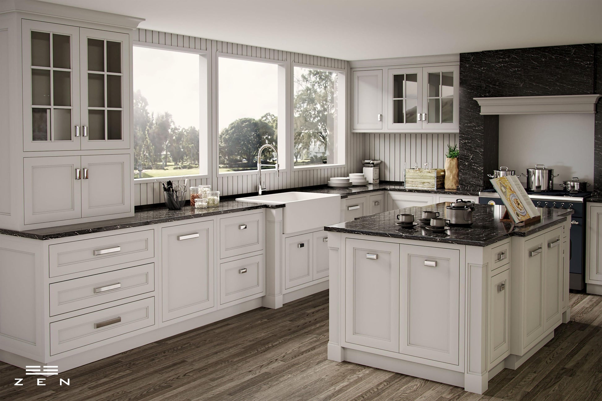 CRETA PULL Centers 7 1-2" Brushed Nickel - Solua Inc