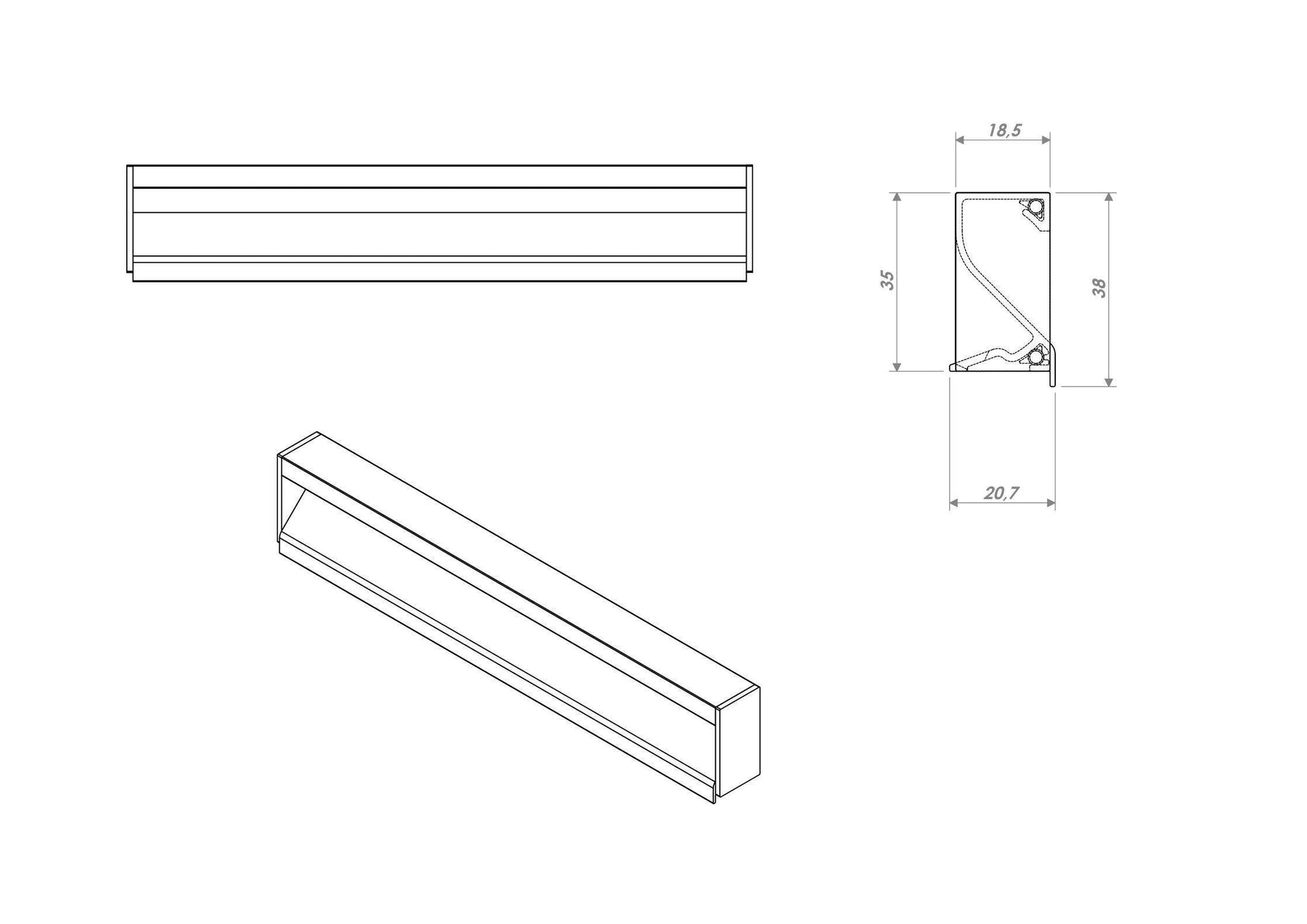 LEON END CAP Set of 2 pieces aluminum - Solua Inc