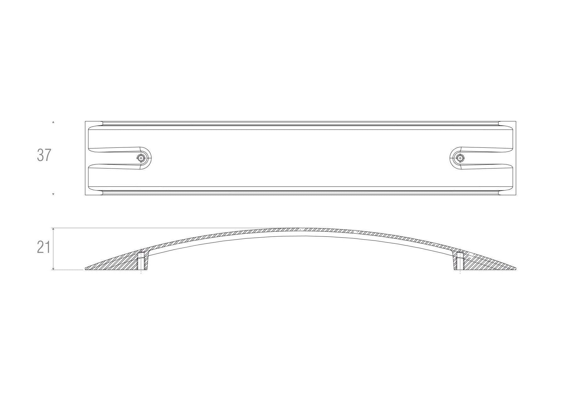 LUNA PULL Centers 6 5-16" Brushed Chrome - Solua Inc