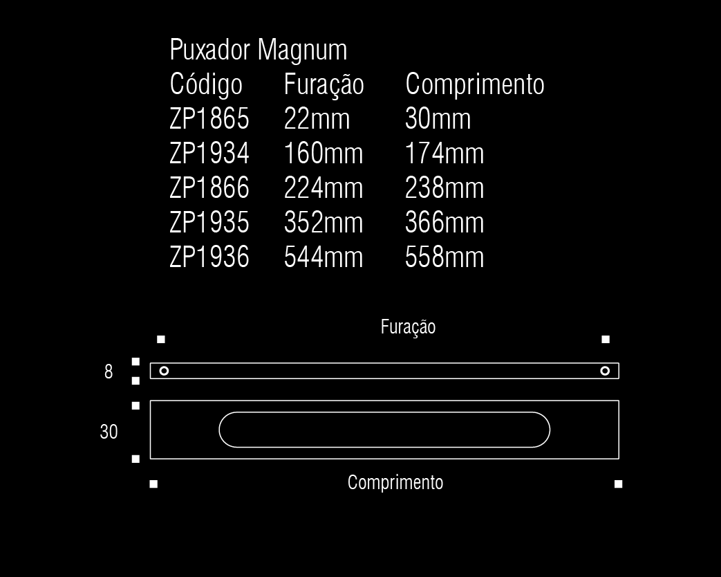 MAGNUM PULL 9 3-8" Chrome - Solua Inc