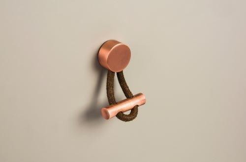 ORIENTE LEATHER 1 3-8" Knob Antique Copper - Solua Inc