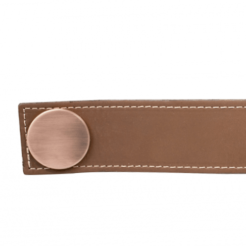 GARAGE PULL Centers 8 7-8" Brown Leather - Solua Inc