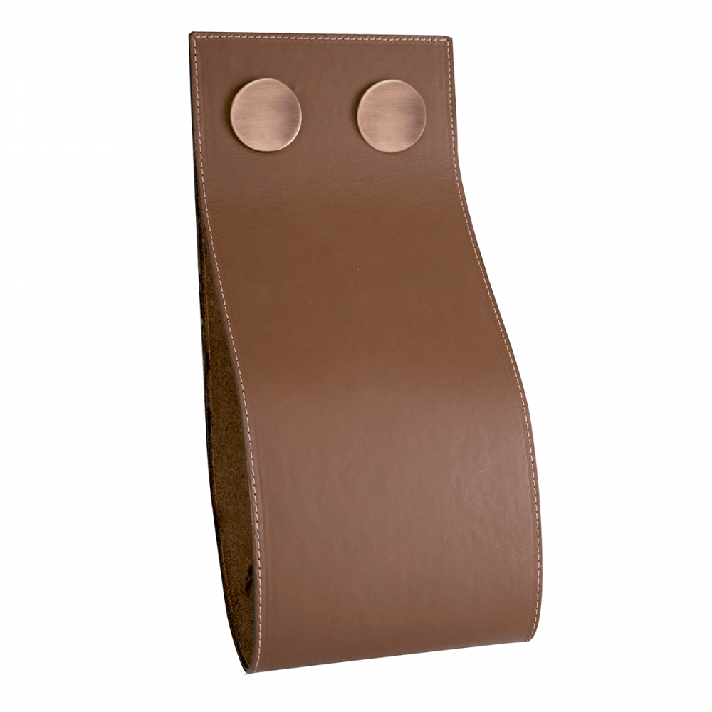 GARAGE MAGAZINE HOLDER W 5 3-4" x H 12 5-8" Brown Leather - Solua Inc