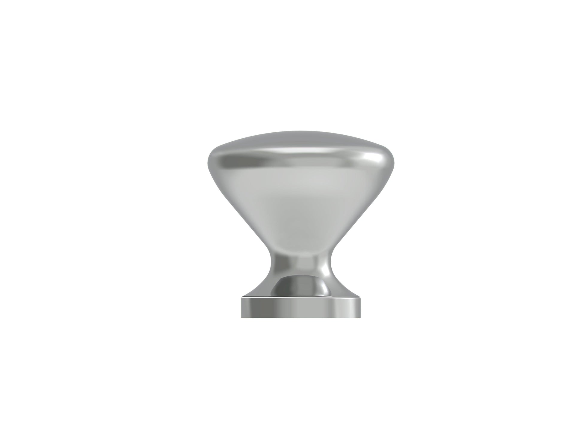 CUP KNOB 1" dia Chrome - Solua Inc