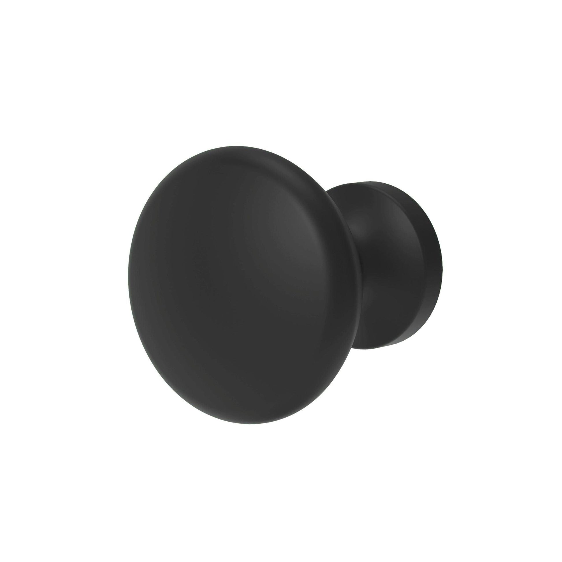 CUP KNOB 1" dia Matt Black - Solua Inc